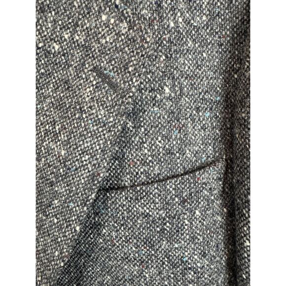 STAFFORD gray 100% virgin wool tweed mens suit jacket size 42R England - Picture 2 of 11